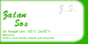 zalan sos business card